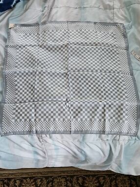 NWT Vintage Echo Checkered Scarf Silk Blend Made In Japan